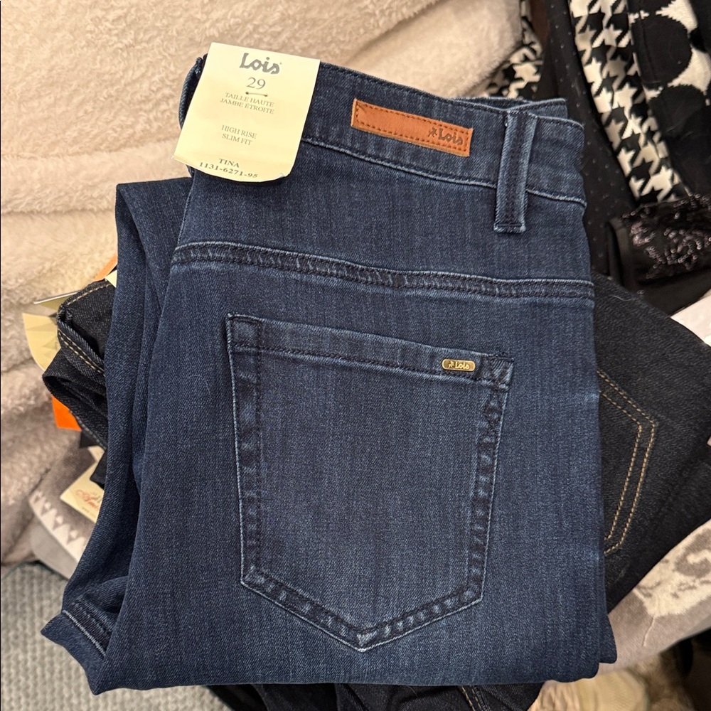 Women’s High Rise Slim Fit Lois Dark Blue Jeans - Tina size 29